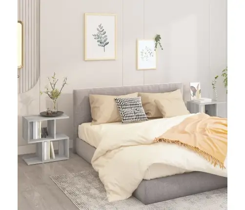 Naktinės Spintelės, 2Vnt., Pilkos Ąžuolo, 50X30X51,5cm Mediena