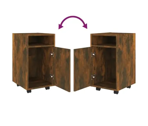 Kummut Ratastega, Suitsutatud Tamm, 33 X 38 X 60 cm Tehispuit