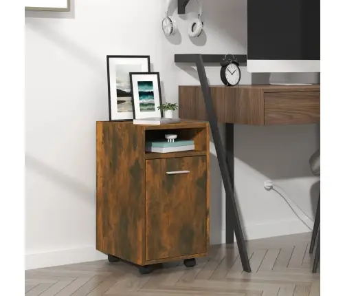 Kummut Ratastega, Suitsutatud Tamm, 33 X 38 X 60 cm Tehispuit