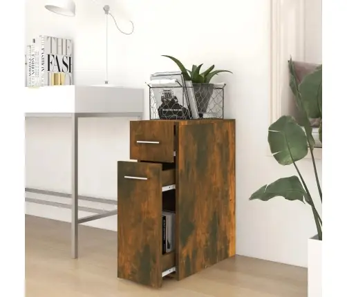 Atvilktņu Skapītis, Ozolkoka, 20X45,5X60 Cm, Inženierijas Koks Vidaxl