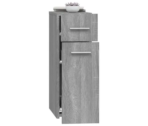 Atvilktņu Skapītis, Pelēcīgs, 20X45,5X60 Cm, Inženierijas Koks Vidaxl