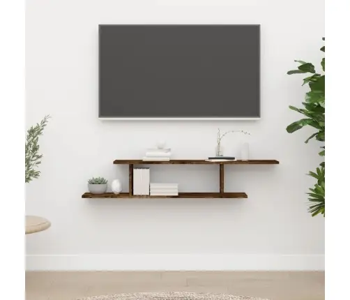 Sienas Tv Plaukts, Ozola Krāsa, 125X18X23 Cm, Inženierijas Koks Vidaxl