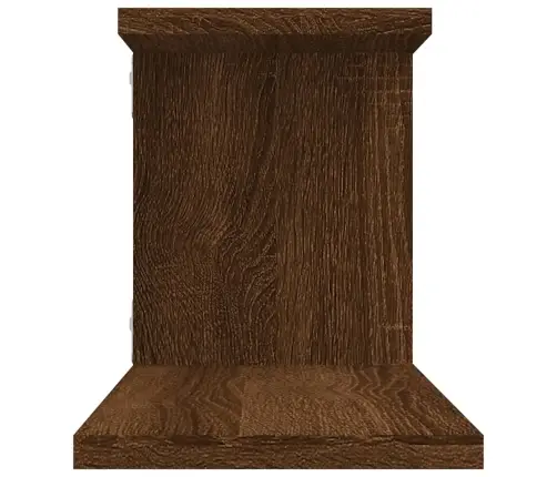 Sienas Tv Plaukts, Brūna Ozola, 125X18X23 Cm, Inženierijas Koks Vidaxl