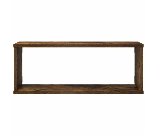 Seina Kuubikriiulid 4 Tk Suitsutatud Tamm 60X15X23 Cm Tehispuit