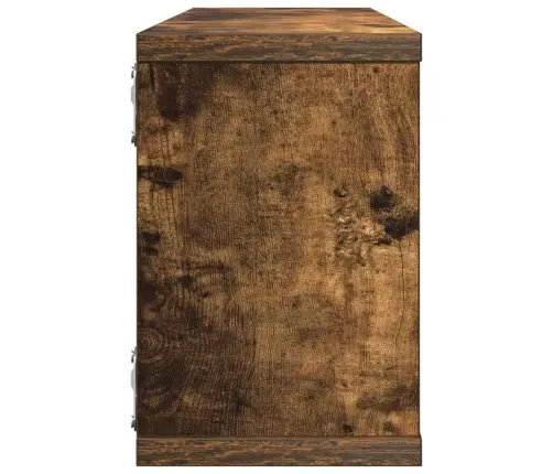 Seina Kuubikriiulid 4 Tk Suitsutatud Tamm 60X15X23 Cm Tehispuit