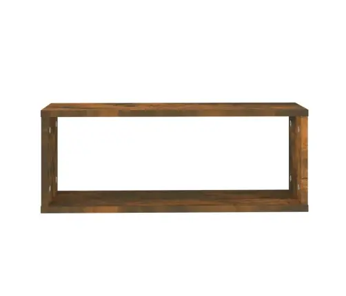 Kuba Formas Sienas Plaukti, 6 Gab., Ozolkoka, 60X15X23 Cm Vidaxl