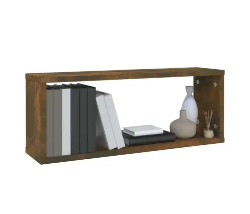 Kuba Formas Sienas Plaukti, 6 Gab., Ozolkoka, 60X15X23 Cm Vidaxl