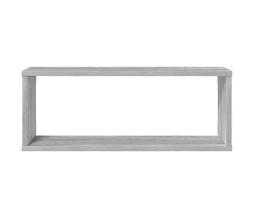 Sieninės Lentynos, 4Vnt., Pilkos Ąžuolo, 60X15X23cm Mediena