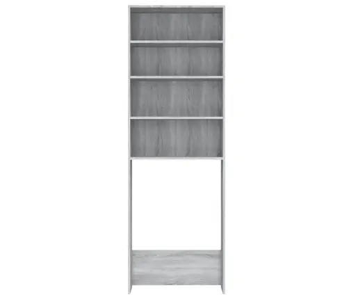 Veļasmašīnas Plaukts, Pelēka Ozolkoka Krāsa, 64X24X190 Cm Vidaxl