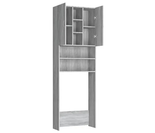 Skalbimo Mašinos Spintelė, Pilkos Ąžuolo Spalvos, 64X25,5X190Cm