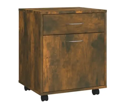 Skapītis Uz Riteņiem, Ozolkoka, 45X38X54 Cm, Inženierijas Koks Vidaxl