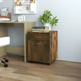 Skapītis Uz Riteņiem, Ozolkoka, 45X38X54 Cm, Inženierijas Koks Vidaxl