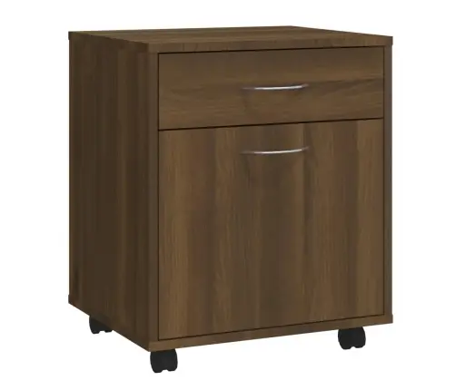 Skapītis Ar Riteņiem, Brūns, 45X38X54 Cm, Inženierijas Koks Vidaxl