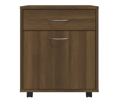 Skapītis Ar Riteņiem, Brūns, 45X38X54 Cm, Inženierijas Koks Vidaxl