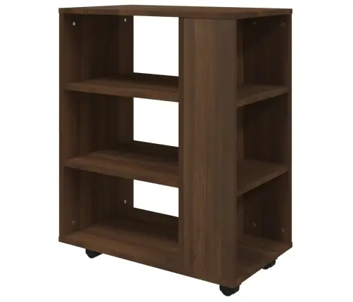 Plaukts Ar Riteņiem, Brūns, 60X35X75 Cm, Inženierijas Koks Vidaxl