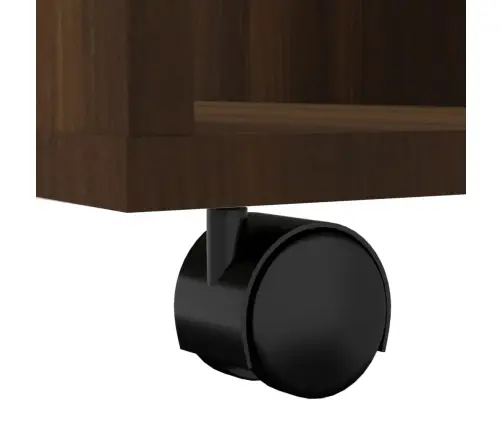 Spintelė Su Ratukais, Ruda Ąžuolo, 60X35X75cm Mediena