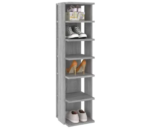 Apavu Plaukts, Pelēcīga Ozola, 27,5X27X102Cm, Inženierijas Koks Vidaxl