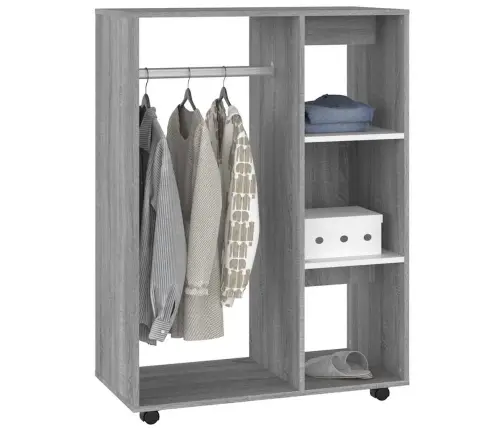 Drabužių Spinta, Pilkos Ąžuolo Spalvos, 80X40X110cm Mediena