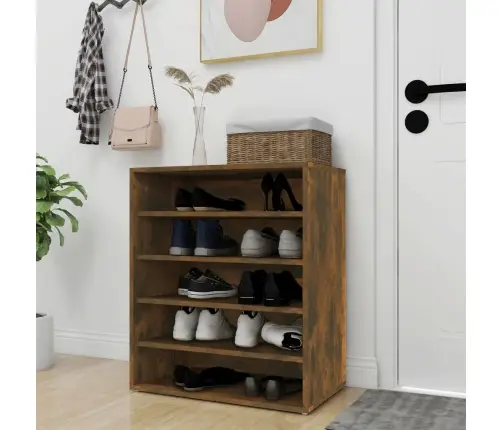 Apavu Plaukts, Ozolkoka Krāsa, 60X35X70 Cm, Inženierijas Koks Vidaxl