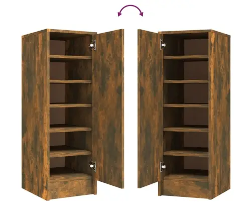 Spintelė Batams, Dūminio Ąžuolo, 32X35X92cm Apdirbta Mediena