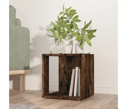 Šoninis Staliukas, Dūminio Ąžuolo, 33X33X34,5cm Mediena