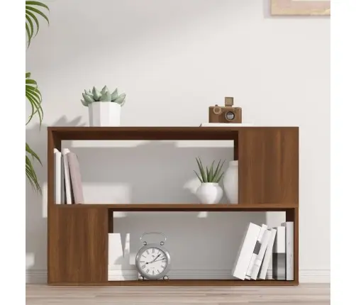 Raamatukapp, Pruun Tamm, 100 X 24 X 63 cm Tehispuit