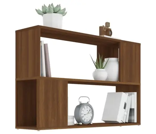 Raamatukapp, Pruun Tamm, 100 X 24 X 63 cm Tehispuit