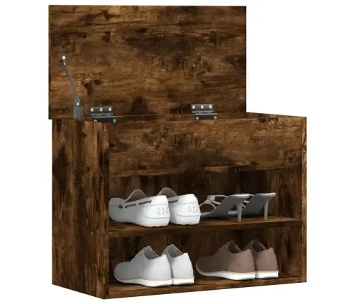 Batų Suoliukas, Dūminio Ąžuolo, 60X30X45cm Apdirbta Mediena