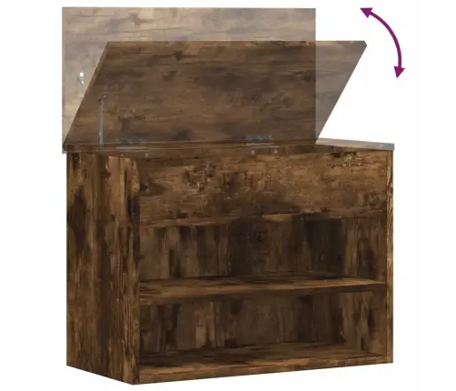 Batų Suoliukas, Dūminio Ąžuolo, 60X30X45cm Apdirbta Mediena