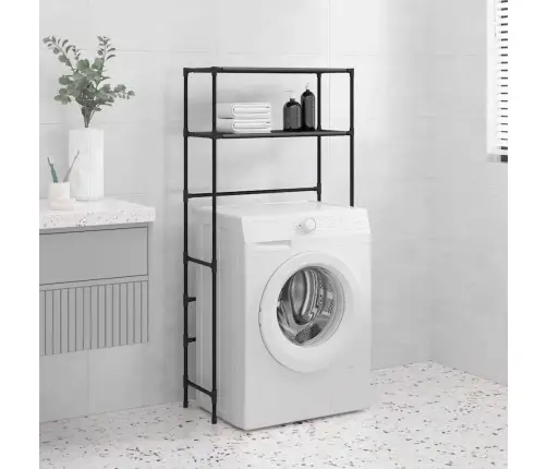 Lentyna Virš Skalbimo Mašinos, Juoda, 69X28X143cm Geležis