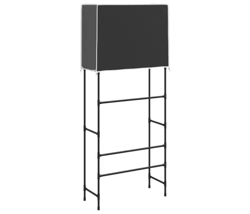 2-Tasandiline Riiul Pesumasina Kohale, Must, 71X29,5X170,5 Cm