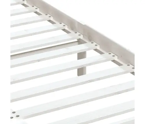 Voodiraam, Valge, 135 X 190 cm Männipuit