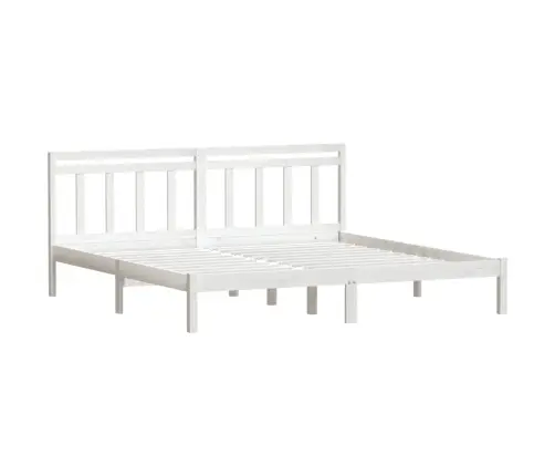 Gultas Rāmis, Balts, Priedes Masīvkoks, 160X200 Cm Vidaxl