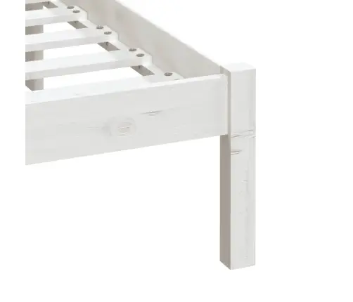 Gultas Rāmis, Balts, Priedes Masīvkoks, 160X200 Cm Vidaxl
