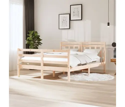 Gultas Rāmis, Masīvkoks, 140X200 Cm Vidaxl