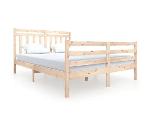 Gultas Rāmis, 150X200 Cm, King Izmērs, Masīvkoks Vidaxl