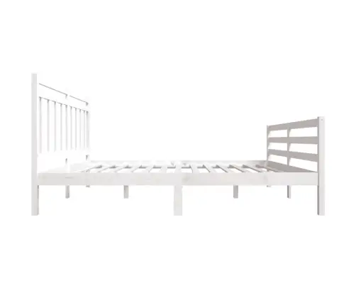 Gultas Rāmis, Balts, Masīvkoks, 160X200 Cm Vidaxl