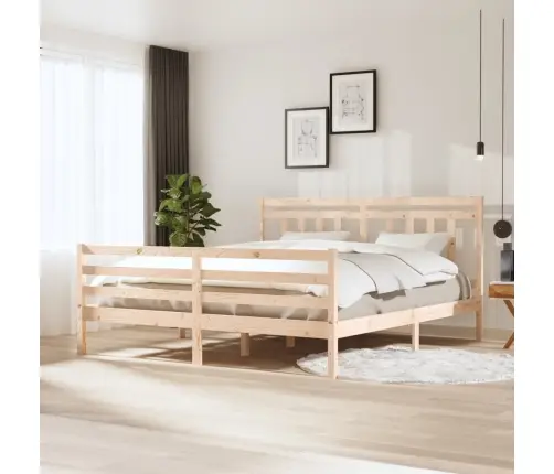 Gultas Rāmis, 180X200 Cm, Super King Izmērs, Masīvkoks Vidaxl