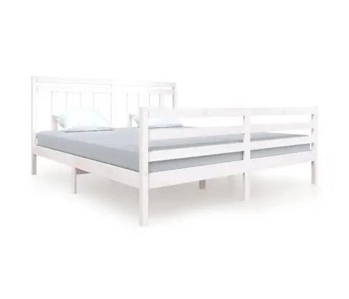 Lovos Rėmas, Baltas, 180X200cm Medienos Masyvas, Itin Didelis