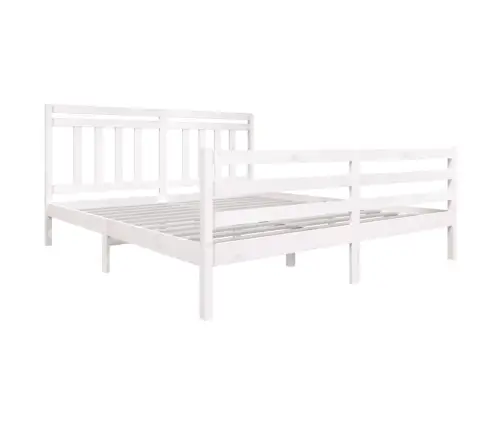 Lovos Rėmas, Baltas, 180X200cm Medienos Masyvas, Itin Didelis