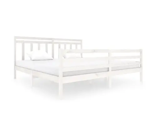 Lovos Rėmas, Baltos Spalvos, 200X200cm Medienos Masyvas