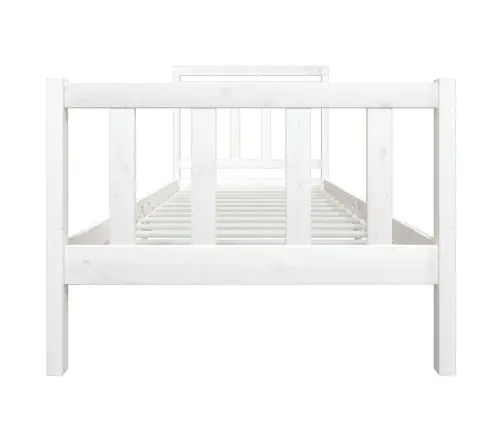 Gultas Rāmis, Balts, Masīvkoks, 90X200 Cm Vidaxl