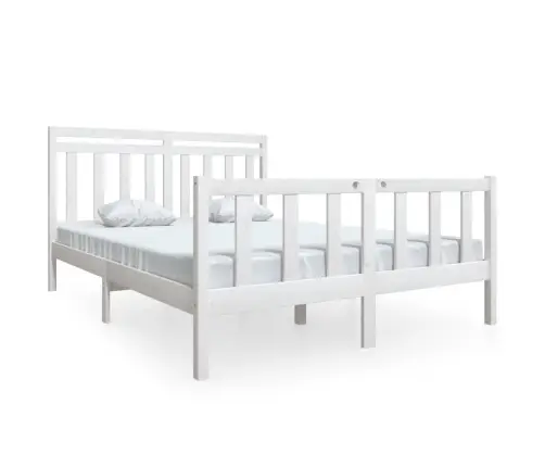 Lovos Rėmas, Baltas, 150X200cm Medienos Masyvas, Didelis