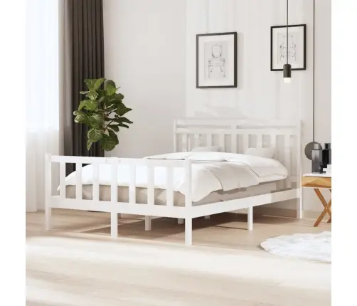 Lovos Rėmas, Baltas, 150X200cm Medienos Masyvas, Didelis