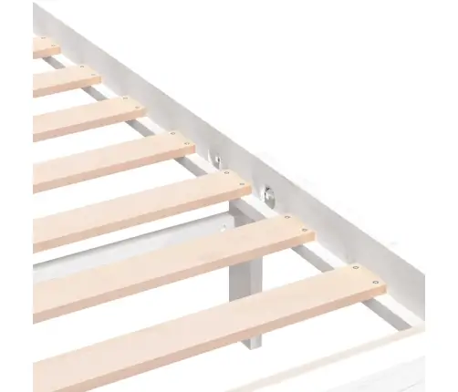 Gultas Rāmis, Balts, Masīvkoks, 160X200 Cm Vidaxl