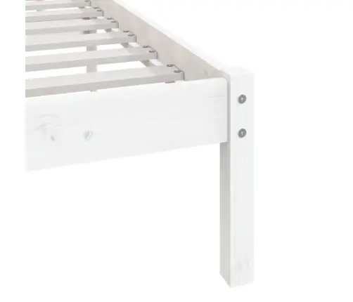 Lovos Rėmas, Baltos Spalvos, 140X190cm Pušies Medienos Masyvas Lovos Rėmas, Baltos Spalvos, 140X190cm Pušies Medienos Masyvas