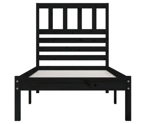 Lovos Rėmas, Juodos Spalvos, 100X200cm Pušies Medienos Masyvas