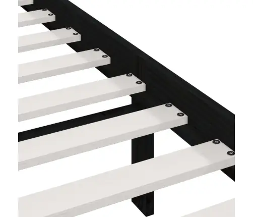 Lovos Rėmas, Juodos Spalvos, 100X200cm Pušies Medienos Masyvas