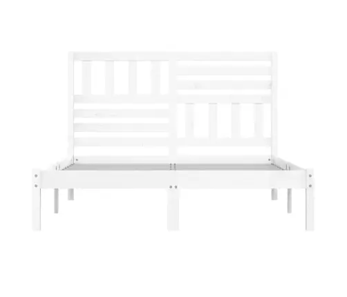 Gultas Rāmis, Balts, Priedes Masīvkoks, 120X200 Cm Vidaxl