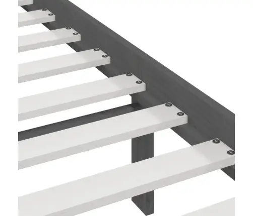 Gultas Rāmis, Pelēks, Masīvkoks, 200X200 Cm Vidaxl